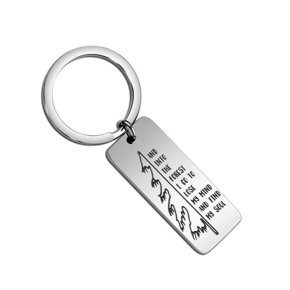 7442 Forest Keychain and Into The Forest I Go To Lose My Mind and Find My
